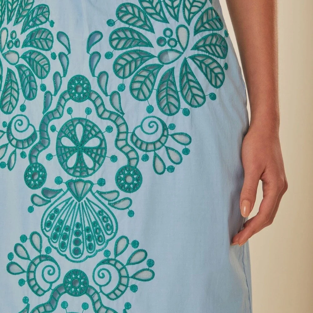 FARM Rio Blue and Green Embroidered Matching Set - Picture 3 of 12